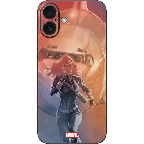 Marvel Black Widow Running iPhone 16 Plus Skin